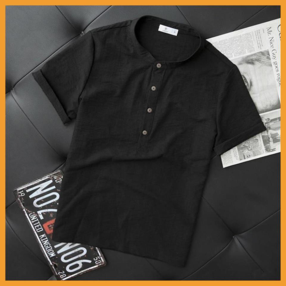 [HÀNG HOT]Áo thun nam cao cấp, Áo Đũi Nam Cổ Tàu Cộc Tay Đẹp Loại 1 hot 2021 AD63 | BigBuy360 - bigbuy360.vn