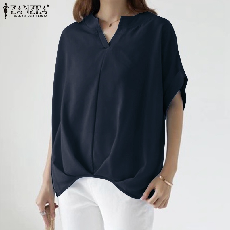 Zanzea Áo Nữ Tay Ngắn Cổ Chữ V Thời Trang Thanh Lịch