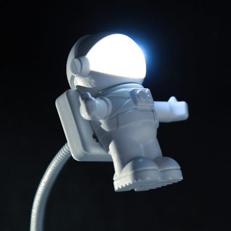 Đèn ngủ LED mini thiết kế hình phi hành gia/đĩa bay UFO đầu USB linh hoạt tiện lợi