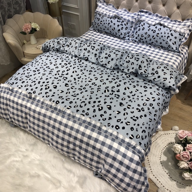 BỘ SƯU TẬP COTTON BÁNH BÈO -set Vỏ chăn ga gối phối VIỀN RÈM siêu KUTE-> chát chọn mẫu
