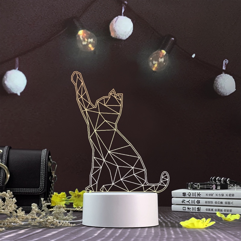 Đèn Ngủ 3d Họa Tiết Hoạt Hình Tiết Kiệm Năng Lượng Có Cổng USB