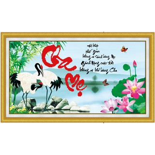 Tranh Đính Đá ABC 3D Đi Khắp Thế Gian Không Ai Sánh Bằng Mẹ HA136AB (KHÁCH TỰ ĐÍNH) KT:66X44CM