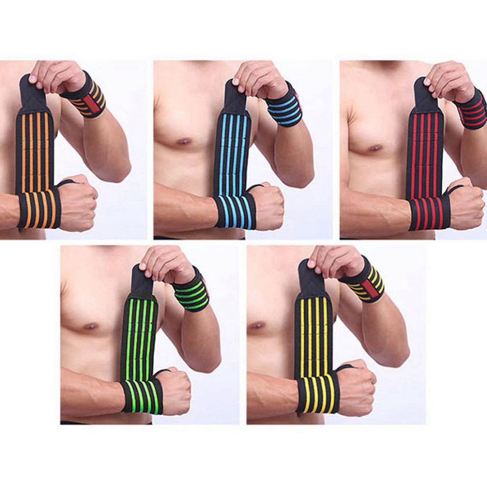 Đôi Băng Quấn Cổ Tay tập Gym, Đai Dây Quấn Bảo Vệ Khớp Cổ Tay Hỗ Trợ Nâng Tạ Thể Hình (2 chiếc)