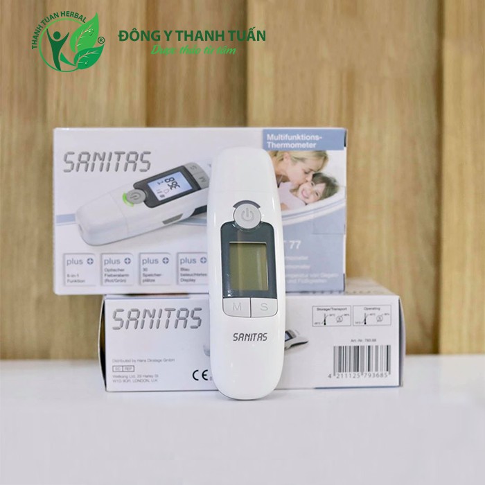 Nhiệt Kế Điện Tử Sanitas SFT77 Của Đức 6 in 1 - Nhiệt kế Đa Năng Đo Chính Xác, Nhanh Chóng