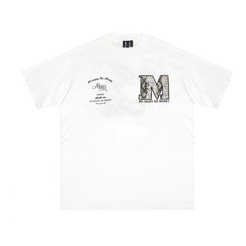 Áo Thun Cotton Tay Ngắn Cổ Tròn Dáng Rộng In Hình MEDM Thời Trang Thoải Mái