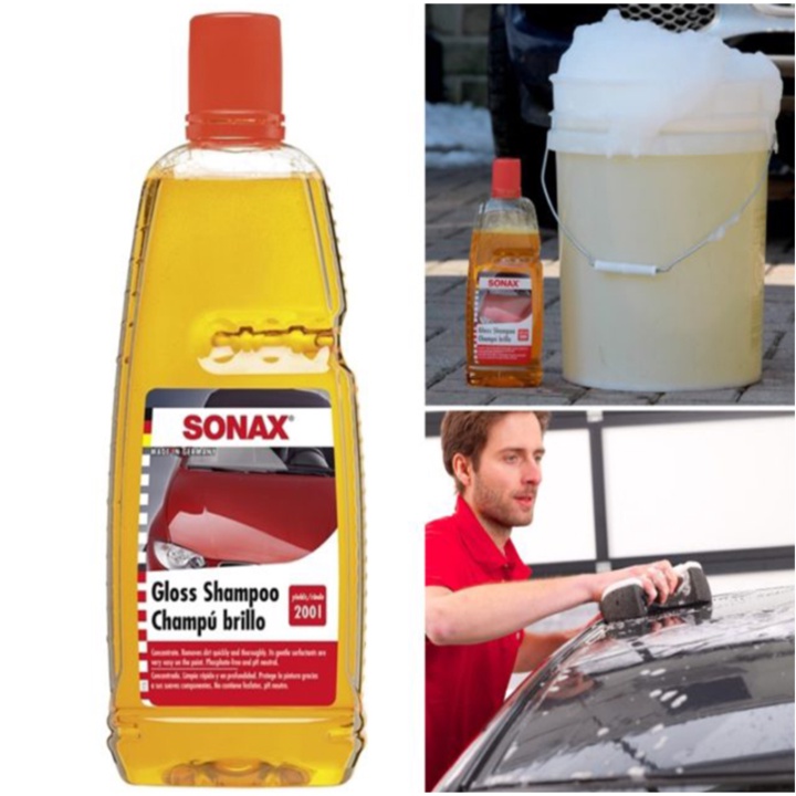 Nước rửa xe ô tô đậm đặc Sonax 314300 - Dung tích: 1000ml - Sản Xuất: SONAX, CHLB Đức