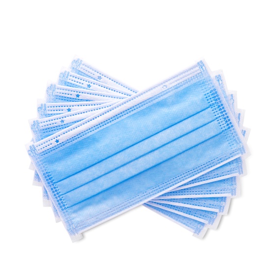 Hộp khẩu trang y tế màu xanh 4 lớp kháng khuẩn quai ngoài 50 cái
