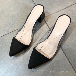 Dép guốc zara fullbox đế vuông 7p