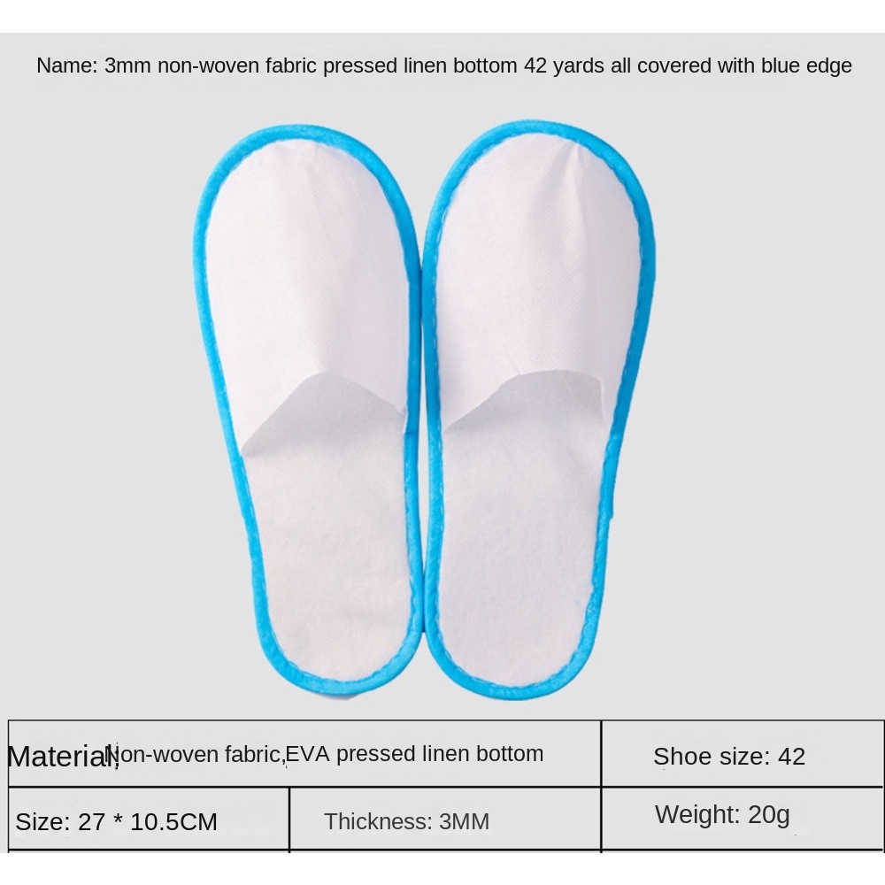 Dép Đi Trong Khách Sạn/Khách Sạn Bằng Vải Không Dệt Dày Dặn Chống Trượt Sử Dụng Một Lần Tiện Lợi