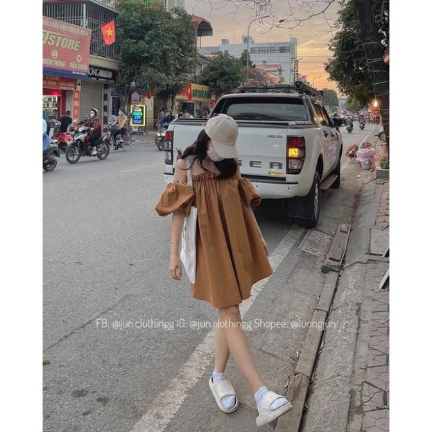 [XẢ KHO] [Ảnh Thật] Áo Trễ Vai Bèo Tay Phồng Rộng Siêu Dễ Thương Rubystore