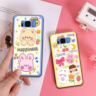Ốp Samsung S8 / S8 Plus / S8+ bộ hình cute dễ thương gấu thỏ xinh xắn vẽ tay lạ mắt
