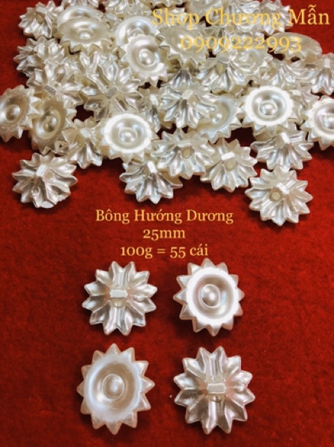 Chuỗi Hạt Bông Hướng Dương Bẹt &amp; Pha Lê Nhựa
