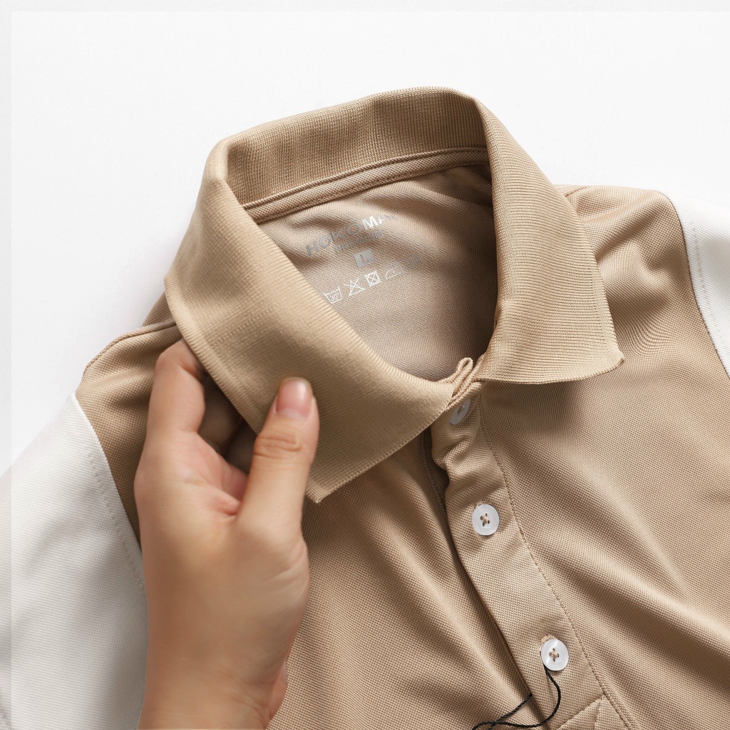 Áo thun polo nam, áo thun nam phối màu có cổ vải cotton mềm mịn thời trang hoko - HK206