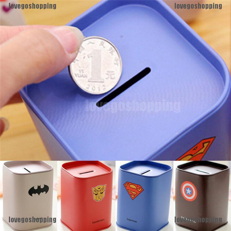 Hộp Đựng Tiền Tiết Kiệm Hình Batman Superman 4 Cái Cho Trẻ Em