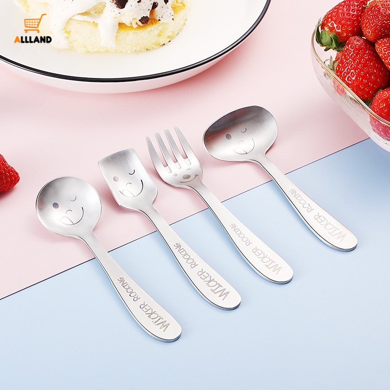 Muỗng Cà Phê Hình Mặt Cười Dễ Thương Bằng Thép Không Gỉ