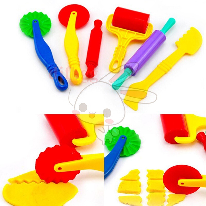 6PCS/set Polymer Clay Playdough Modeling Mould Play Doh Tools Toys Mold Toy