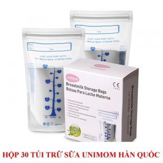 Túi trữ sữa Unimom( hộp 30 túi) Hàn Quốc chính hãng - 210ml