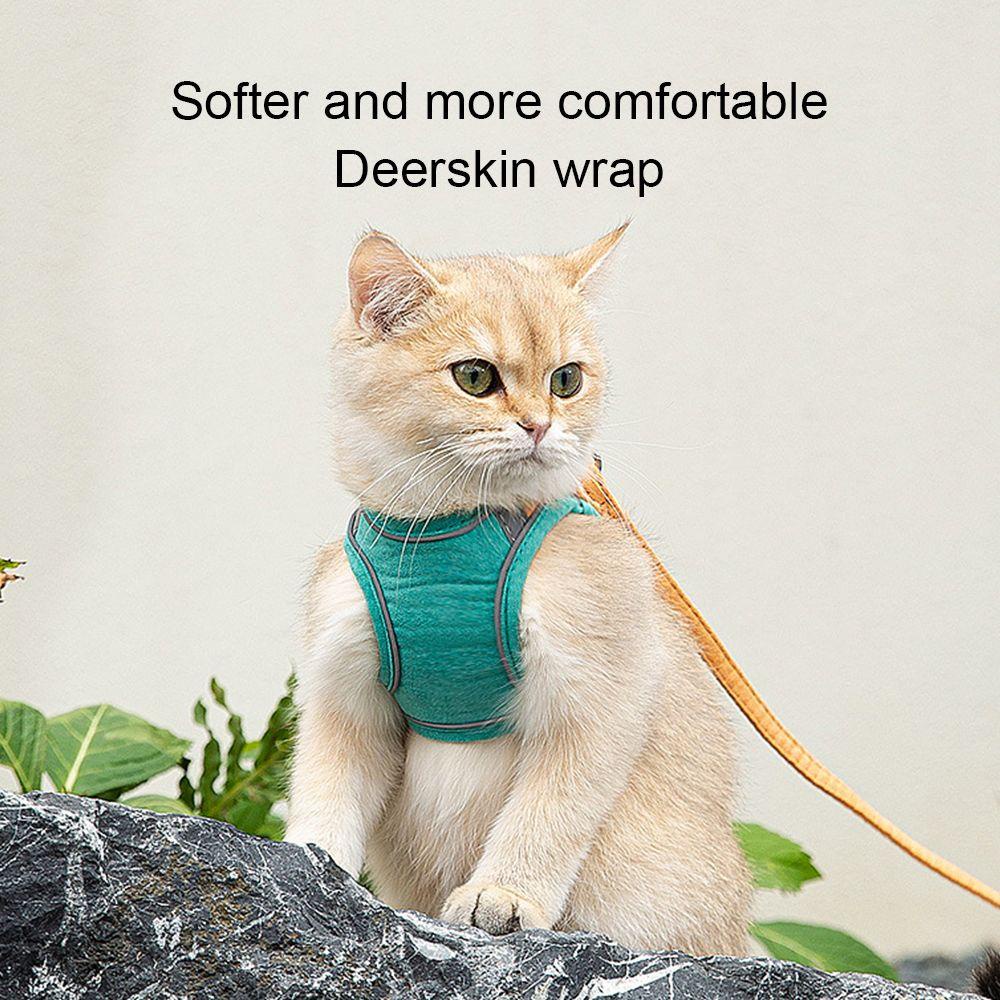 WATTLE Cat Harness Leash Set Anti-lost Safety Adjustable Dog Vest Collar
