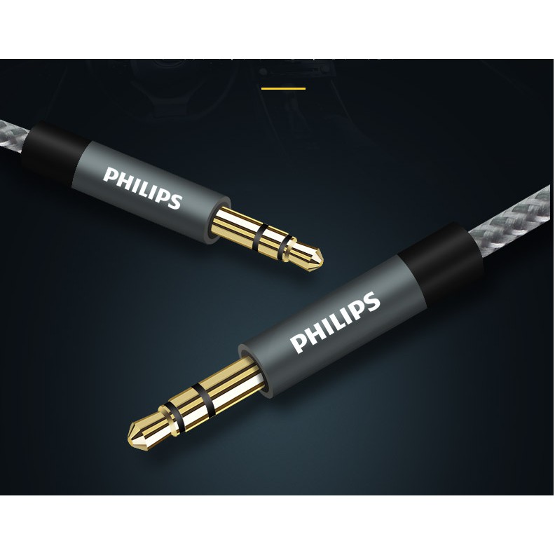 Dây dẫn 2 đầu 3,5mm philips chất lượng cao dùng cho loa và xe hơi