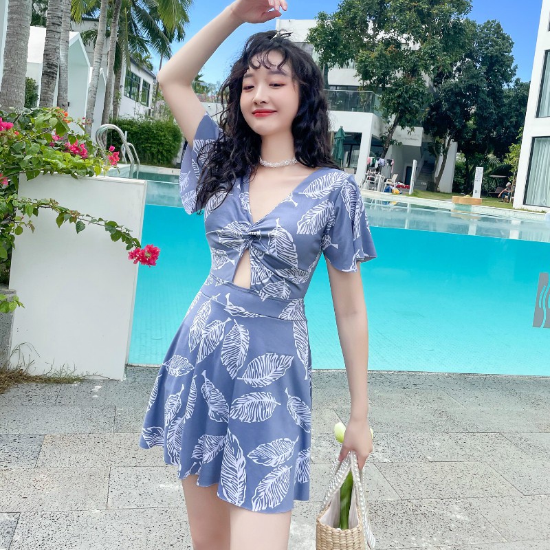 Đồ bơi nữ kín đáo váy đi biển đồ bơi 1 mảnh