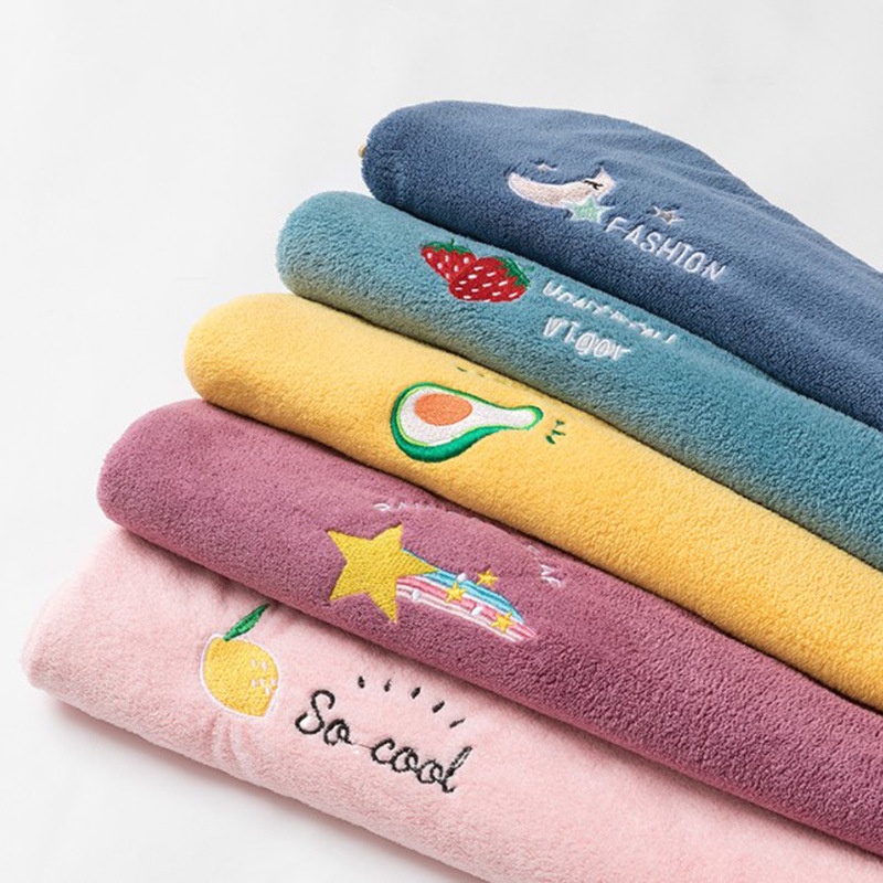 1 Mũ Trùm Đầu Làm Khô Tóc Chất Liệu Microfiber Mềm Mại Đa Năng Tiện Dụng