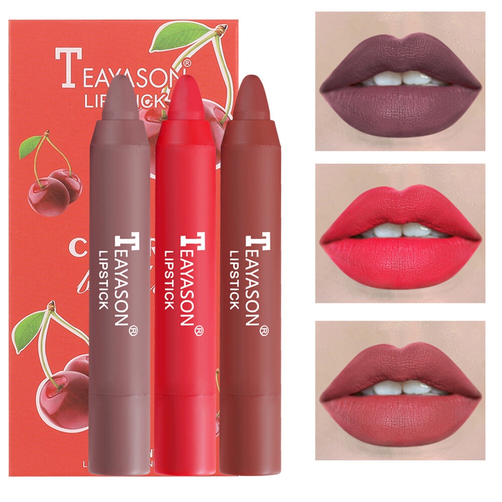 Set 3 Son Lì Hương Trái Cây Lâu Trôi Không Thấm Nước Và Chống Nhòe Hkho