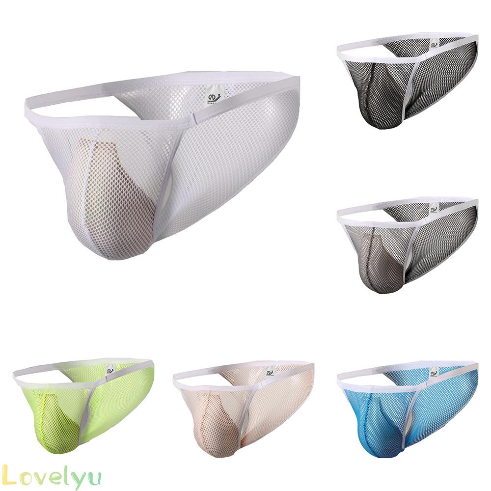 【Ready Stock】Men's Sexy Jockstrap Underwear Quick Dry Mesh Pouch Backness Briefs Underpants@New