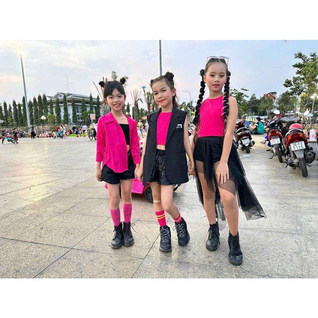 áo thun bé gái năng động 8 màu Cashibakids chất gân cotton co giãn thấm hút thoải má