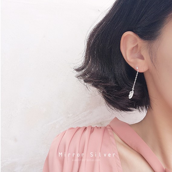 Bông Tai Mạ Bạc 925 Dạng Tua Rua Thời Trang Cho Nữ