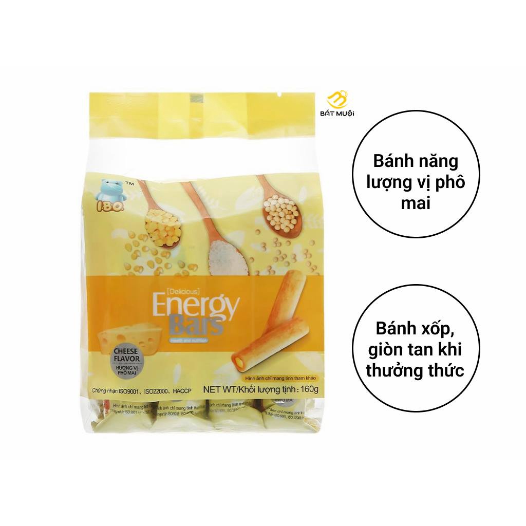 Bánh ống ngũ cốc năng lượng Energy Bar I.B.O 160g (16 thanh)