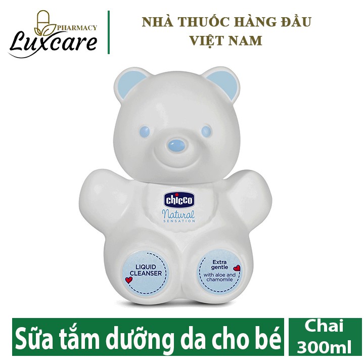 Sữa Tắm Dưỡng Da Natural Sensation Teddy CHICCO - Giúp Cân Bằng PH &amp; Tăng Miễn Dịch Cho Da