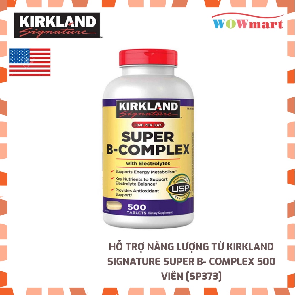 Hỗ trợ năng lượng từ Kirkland Signature Super B- Complex 500 viên