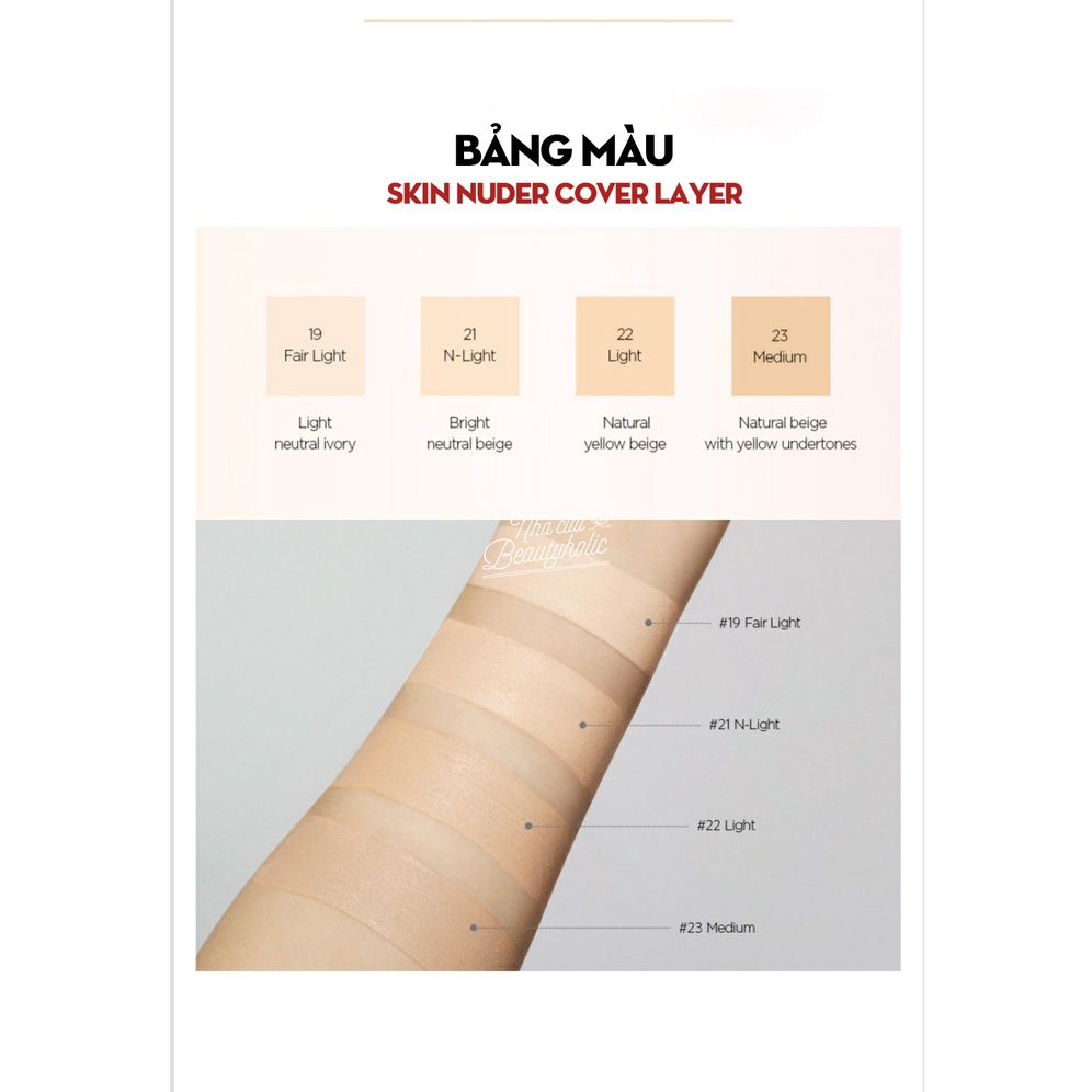 Dòng Cushion chuyên nghiệp JUNG SAEM MOOL SKIN NUDER CUSHION