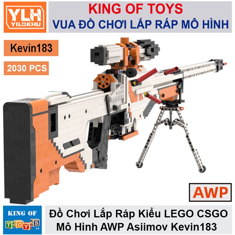 Đồ Chơi Lắp Ráp Kiểu LEGO CSGO Mô Hình AWP Asiimov Với 2030 Mảnh Ghép, Bản Thiết Kế Tiêu Chuẩn Của Kevin183