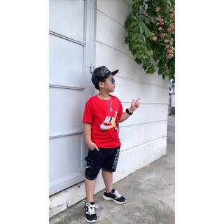 BỘ THUN GIẢ JEAN BÉ TRAI SIZE CỒ