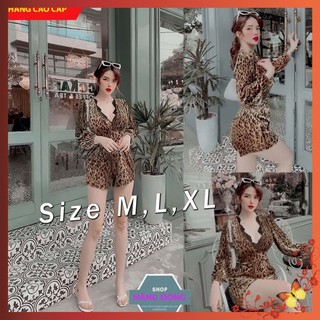 Jumpsuit Ngắn 💥FREESHIP💥 Jum short beo cổ tim phối viền ren tay dài bo TJ1077