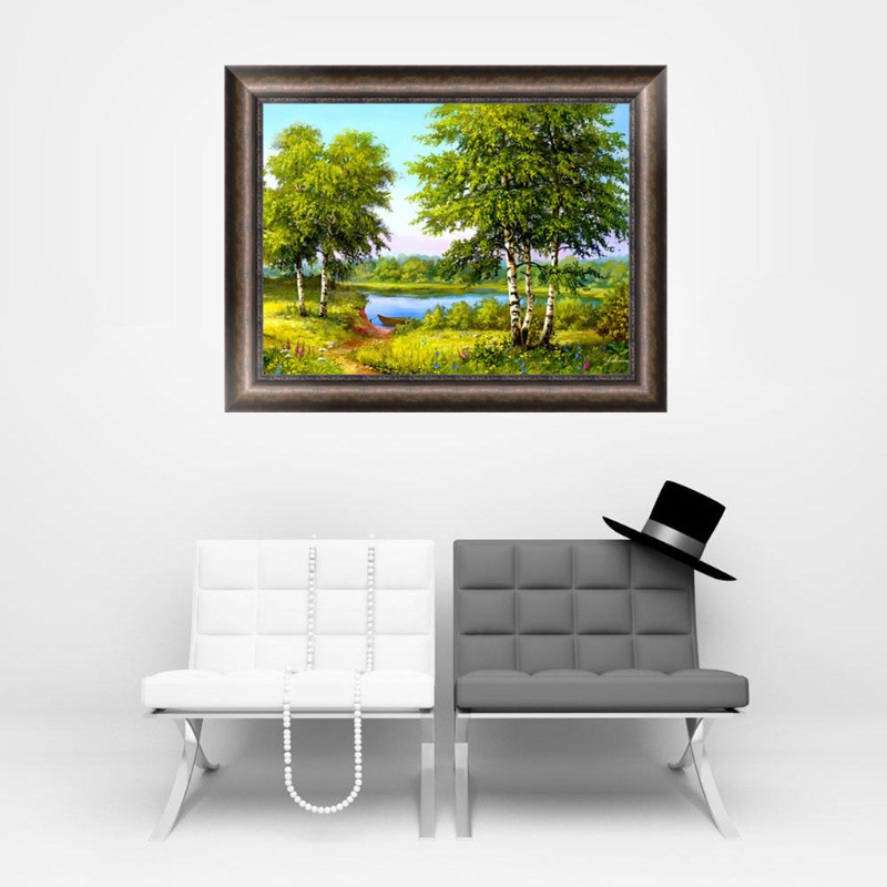 Tranh Thêu Chữ Thập Đính Đá Kim Cương 5D DIY Hình Vẽ Phong Cảnh