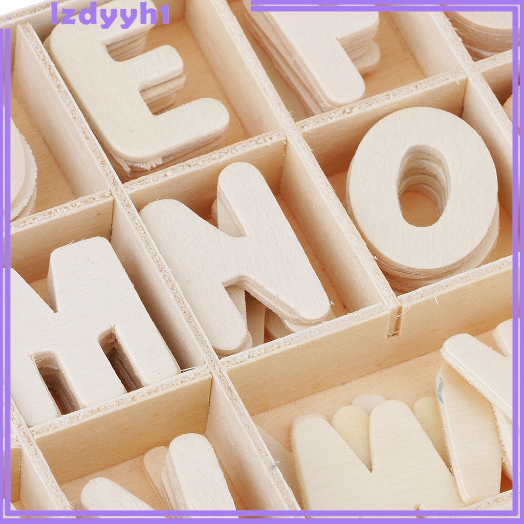 Set 216 Chữ Cái / Số Bằng Gỗ Tự Nhiên Kèm Khay Đựng Cho Bé
