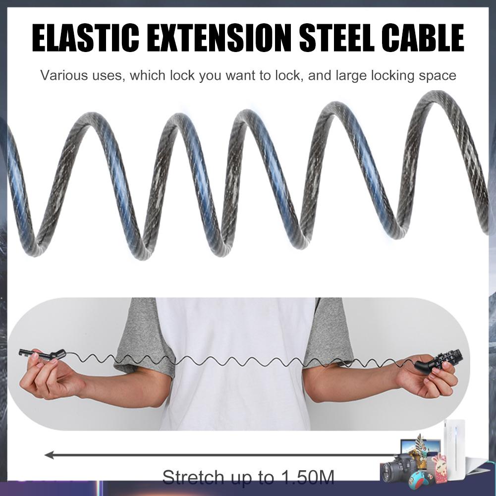 Dây Khóa Mũ Bảo Hiểm Chống Trộm 4 Số An Toàn Dành Cho Xe Đạp Leo Núi