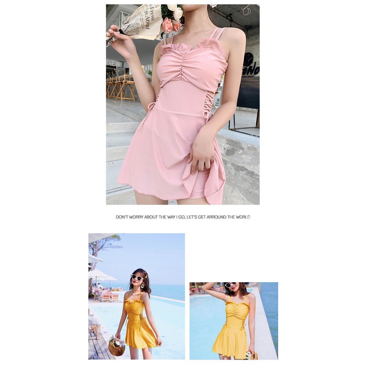 Bộ Đồ Bơi Một Mảnh Hai Dây Che Bụng Siêu Nữ Tính Quyến Rũ