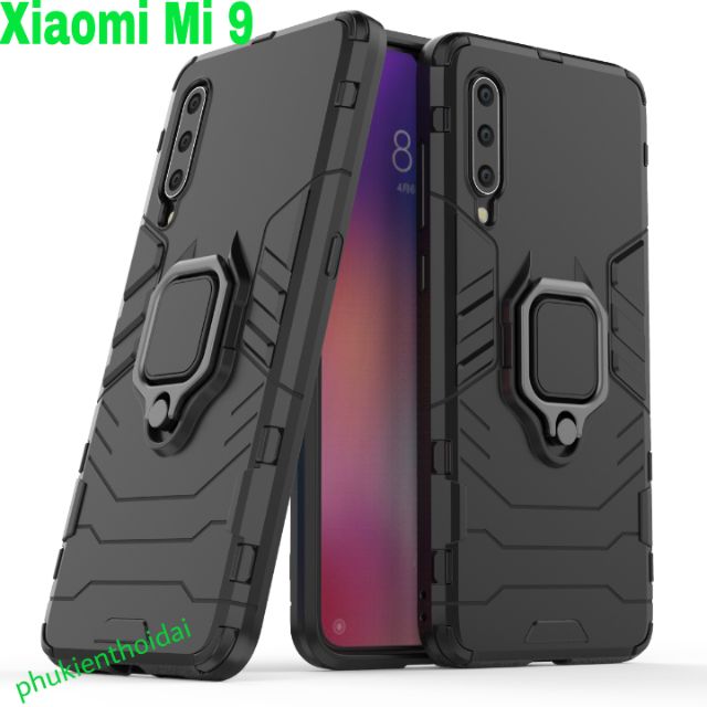 Ốp lưng Xiaomi Mi 11 / Mi 9 CHỐNG SỐC IRON MAN IRING HÚT Ô TÔ CAO CẤP giá đỡ xem phim