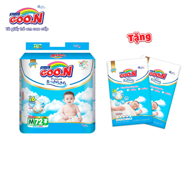 Tã Dán Goon Premium Cao Cấp Gói Siêu Đại NB84/S78/M72