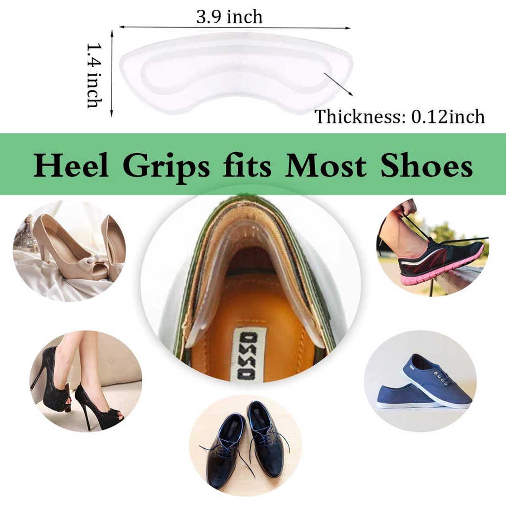 Set 5 Cặp Đệm Silicone Trong Suốt Bảo Vệ Gót Chân Tiện Dụng