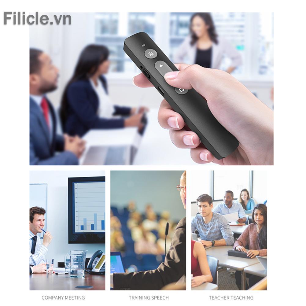 Bút chỉ điểm không dây FILICLE 2.4GHz có thể trượt để sạc bằng cổng USB tiện dụng