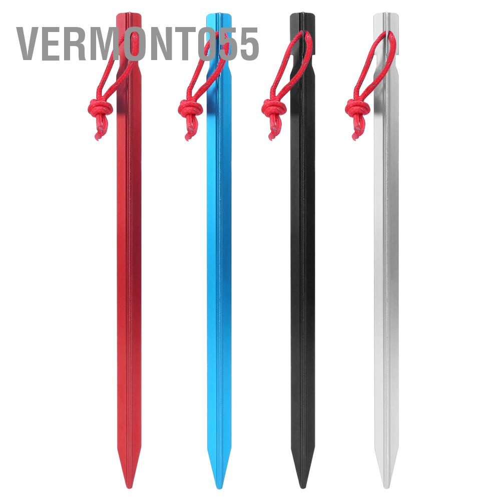 Có thể bán buôn 4 CÁI 23 cm Hợp kim nhôm ngoài trời Kéo dài Siêu nhẹ Lều cắm trại Chốt cọc móng Vermont055 Hàng giao ngay