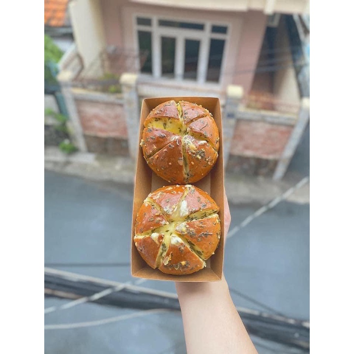 50 Hộp giấy Kraft E1985 đựng bánh custard, hộp đựng bánh bông lan,.....