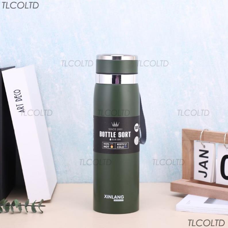 Bình Giữ Nhiệt Inox Bottle Sport 800ML 1000ML INOX Có Dây Xách