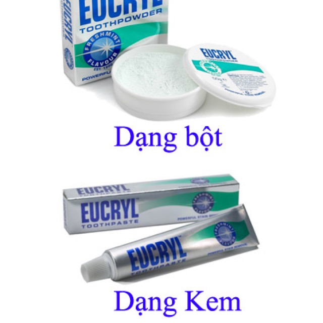 Combo kem và bột trắng răng Eucryl