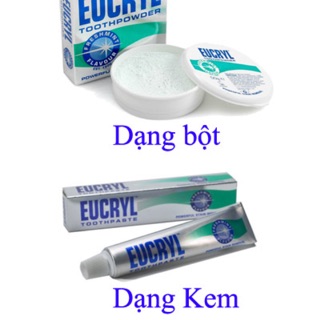 Combo kem và bột trắng răng Eucryl
