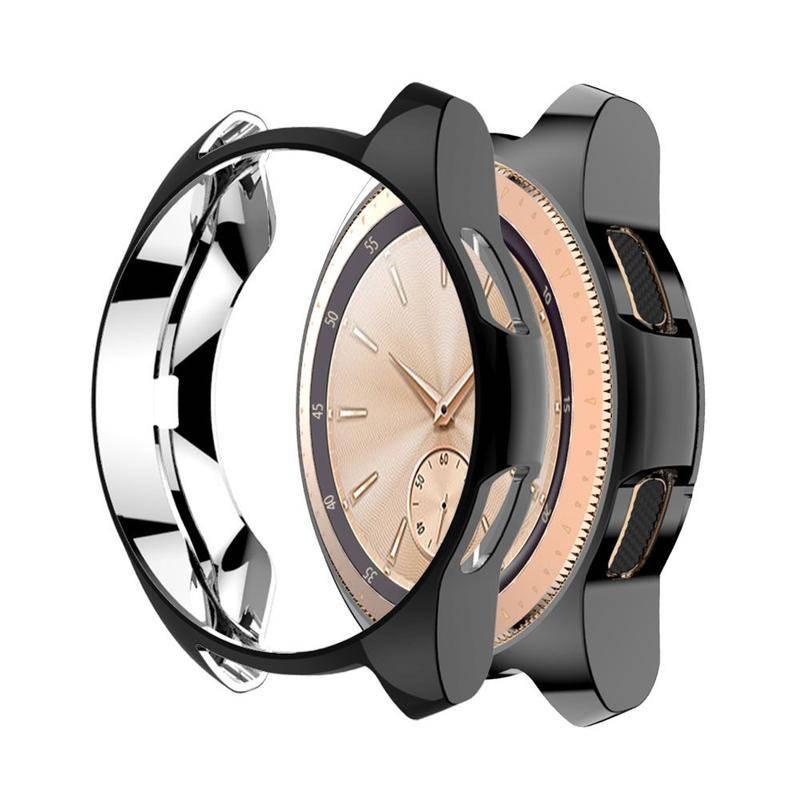 Ốp bảo vệ viền đồng hồ cho Samsung Galaxy Watch 4 3 2 40mm 44mm 41mm 45mm bằng TPU mềm mạ điện